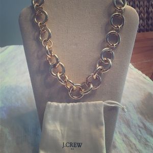 Jcrew large gold link necklace